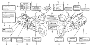 ST1300 Лейбл предостережения