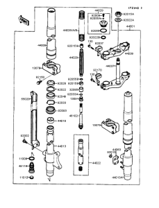 KX125 Передняя вилка