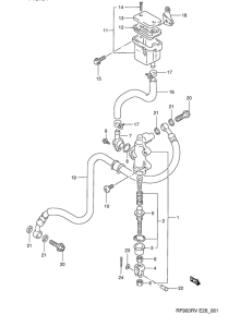 RF900 Задний тормозной цилиндр