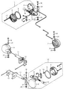 CB400 Задний фонарь