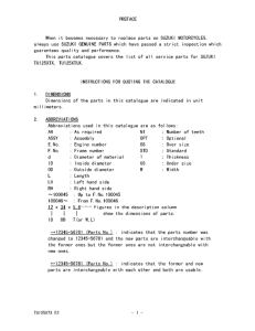 TU125 Catalog preface