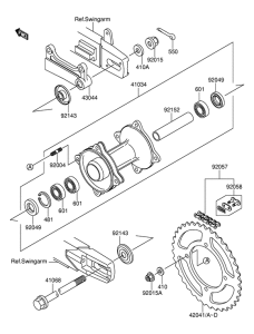 RM100 Задняя втулка