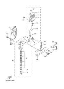 YZ250F Задний торм цилиндр