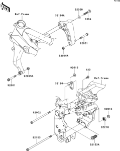ZR750 Крепление двигателя
