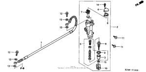 CR125R Задний тормозной цилиндр
