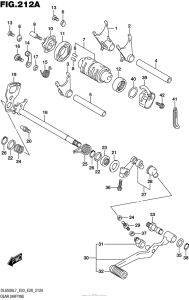 DL650X (ABS) Механизм  переключения передач