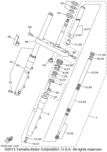 XVS650 Передняя вилка