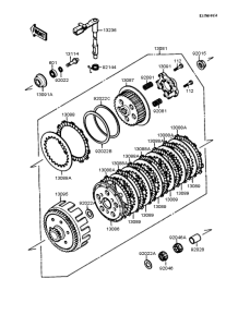 KX125 Сцепление