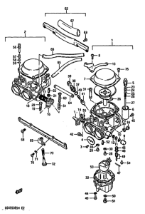 GSX550 Carburetor assy