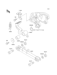 ZX600 Педаль тормоза