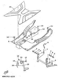 XC125 Stand. footrest