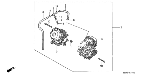 VT750C2 Carburetor assy