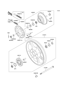 KZ1000 Заднее колесо / цепь