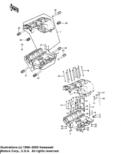 KH400 Картер двигателя