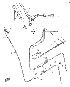 CW50RSP Steering handle. cable