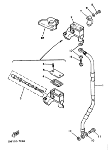 YZ80T Главный тормозной цилиндр