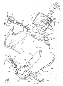 YP125R Обтекатель 1