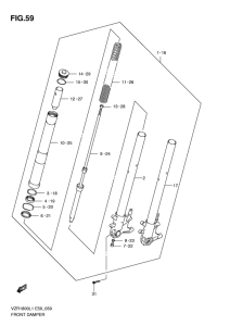 VZR1800 Передняя вилка