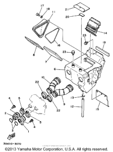 XT350SC (CA ED.) Воздушный фильтр
