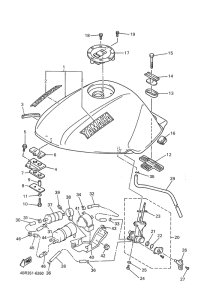 XJ600S Топливный бак