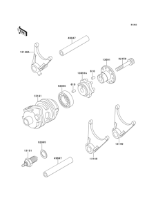  Валы и вилки переключения передач