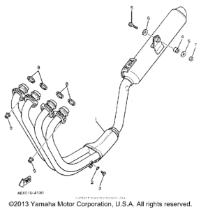 FZ600UC Выхлопная система