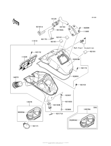 KLE650 Воздушный фильтр