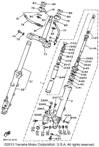 XVZ12TDK Передняя вилка