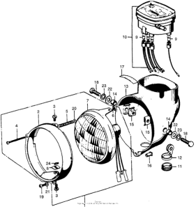 CT90 Headlight + speedometer
