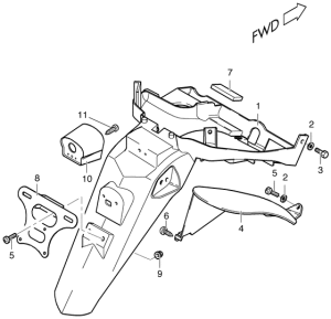 UF50 Заднее крыло