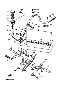 TZ250 Support & repose pied