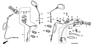 CG125ES Handle lever / switch / cable