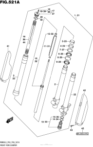 RM85L Передняя вилка