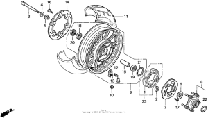 VT1100T Переднее колесо