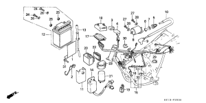 MTX125 Wire harness /  ignition coil / battery