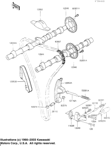 KZ700 Camshafts / chain / tensioner