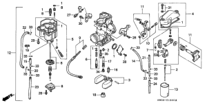 NX250 Carburetor assy
