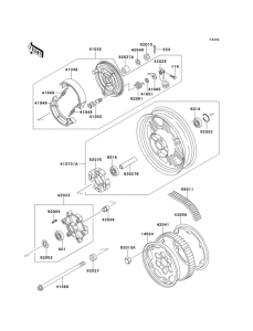EN500 Rear wheel / chain / coupling