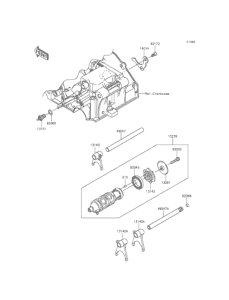 EX250 ギヤチェンジドラム / シフトフォーク