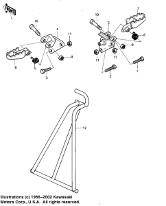 KX125 Footrests / stand