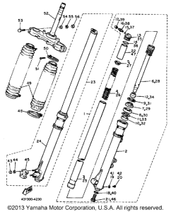 XT600TC (CA ED.) Передняя вилка