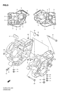 VL250 Картер двигателя