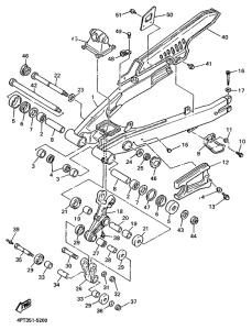 XT600E Basculante trasero