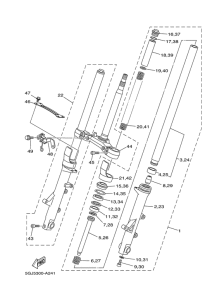 XP500 Передняя вилка