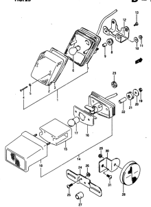 DR650 Задний комбинированный сигнал