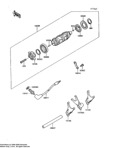 VN750 Change drum / shift fork