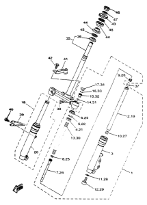 YN50R Передняя вилка