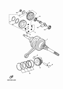 XC125R Crankshaft & piston