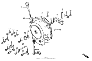 CB650 Крышка картера правая
