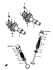 GS400 Распред вал-клапана